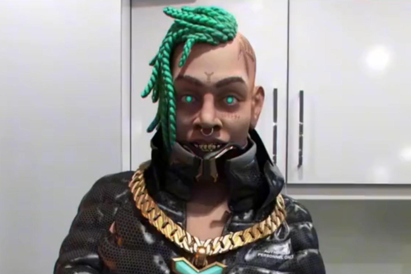 Artificial intelligence-powered rapper FN Meka in video posted to his TikTok account
