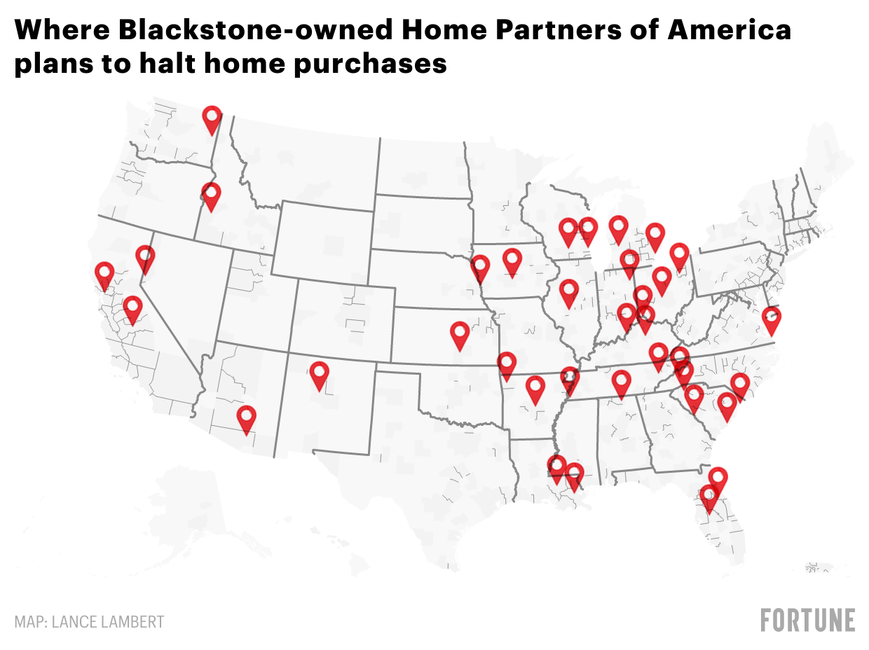 The housing correction intensifies—Blackstone to stop buying homes in these 38 regional housing markets