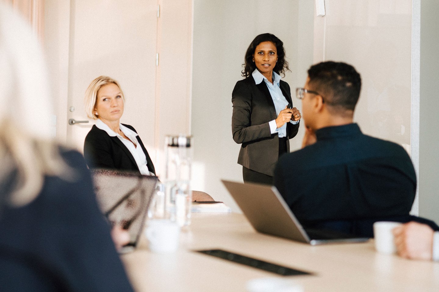 People at business meeting