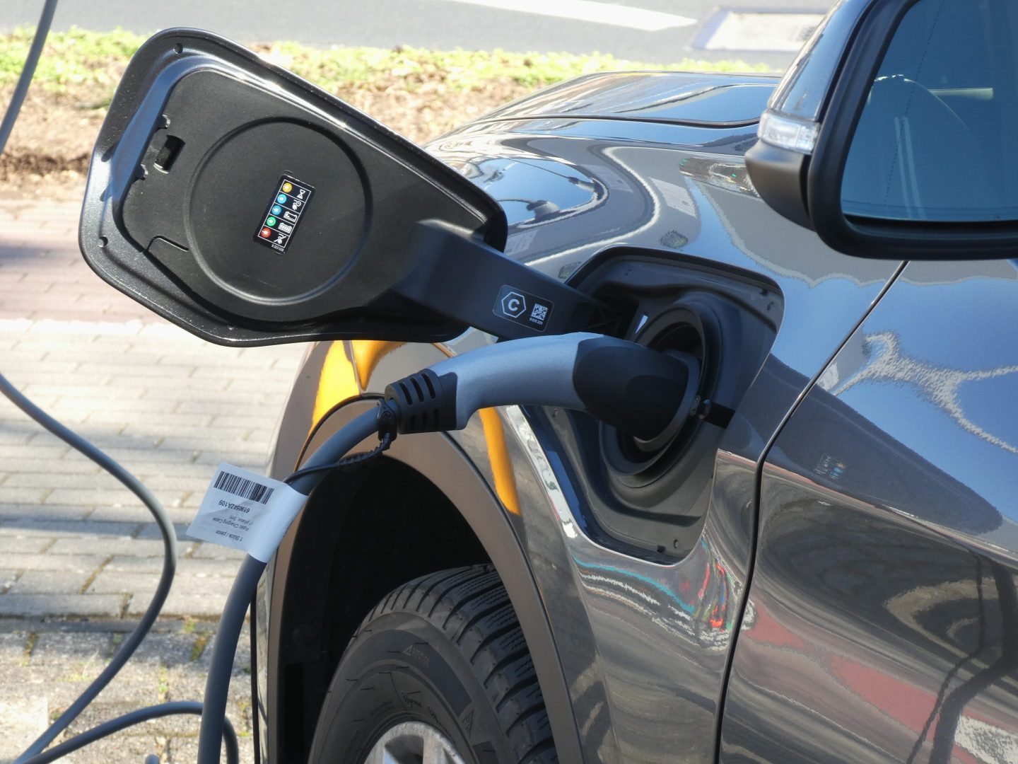 Electric car charging.