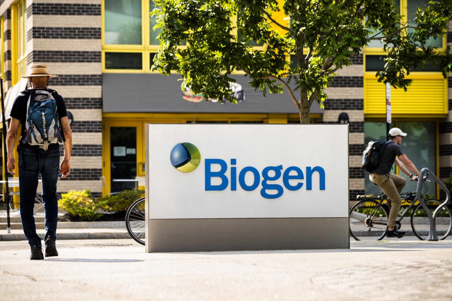 Biogen and partner Eisai surged and led other drugmakers’ shares higher amid optimism about their breakthrough trial results on Alzheimer’s disease.