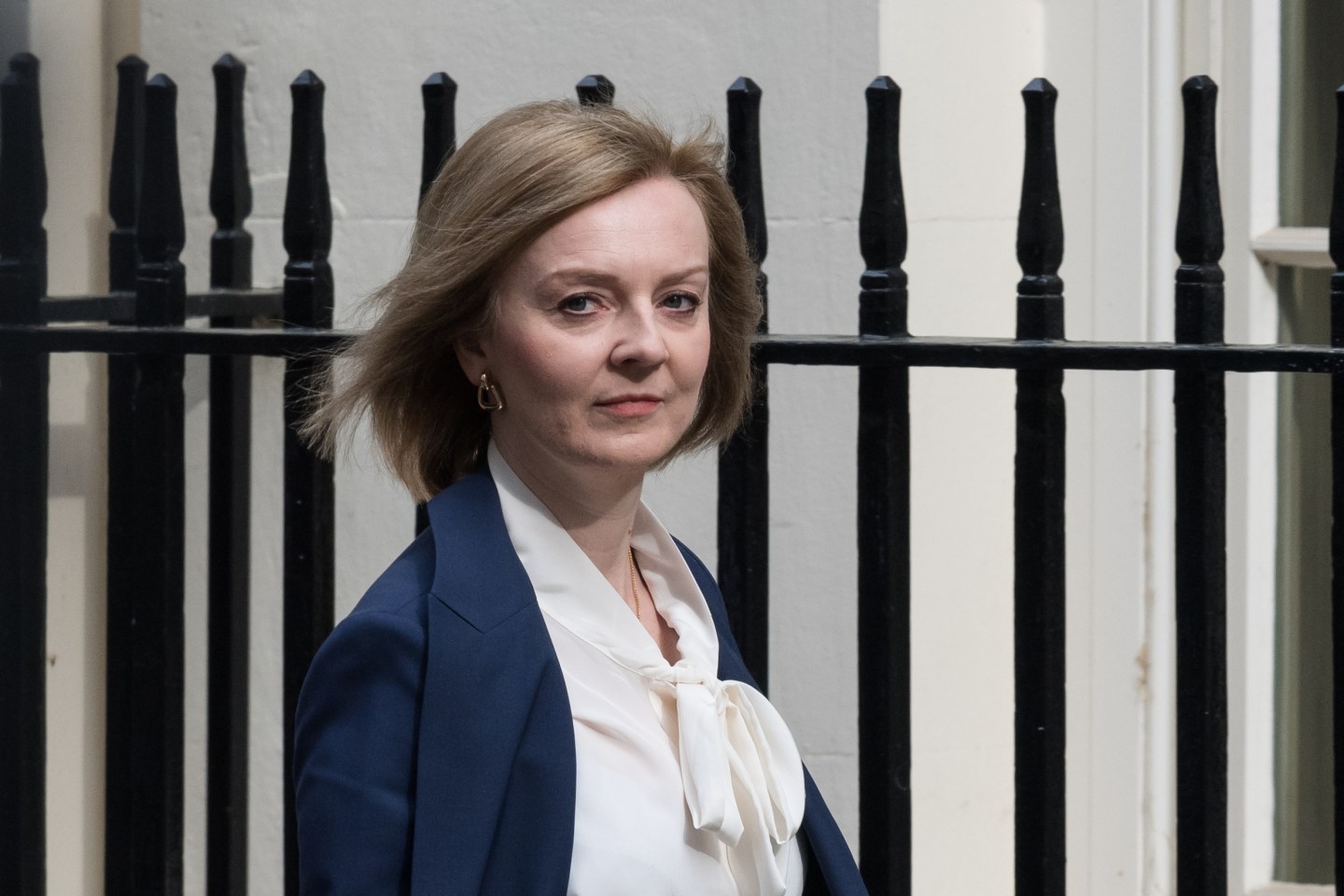 Liz Truss is seen outside 10 Downing Street, the U.K. Prime Minister's official residence.