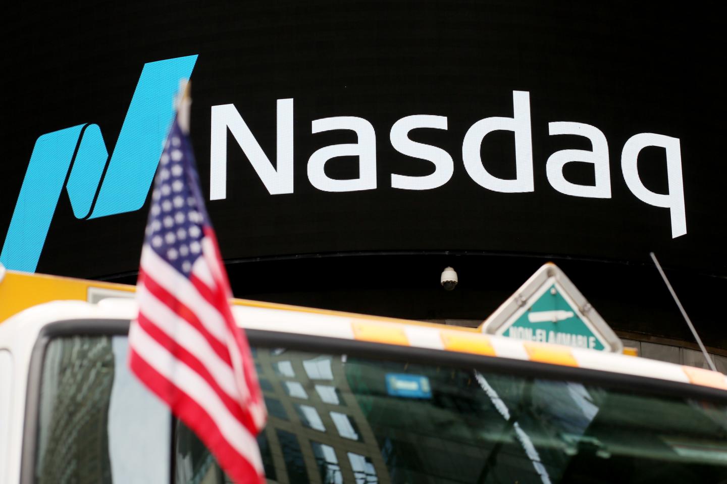 NEW YORK, NEW YORK - JULY 08: The Nasdaq MarketSite in Times Square, on July 08, 2022 in New York. Nasdaq recording their fourth successive higher closes on Thursday, most of the gains in the Nasdaq is coming from tech stalwarts. (Photo by John Smith/VIEWpress)