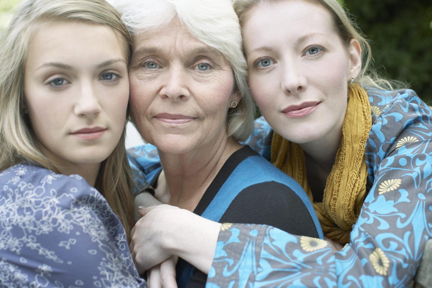 Older mother with two daughters