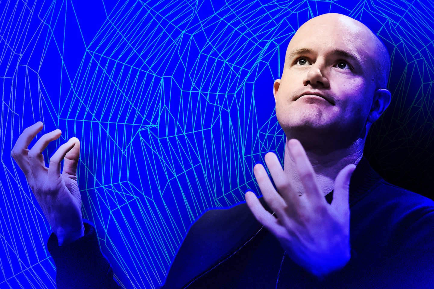 Stylized portrait of Brian Armstrong