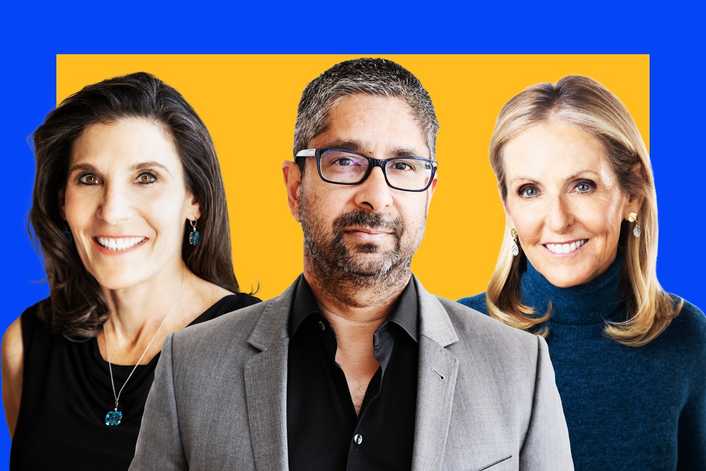 From left: Beth Seidenberg, Vijay Pande and Annie Lamont.