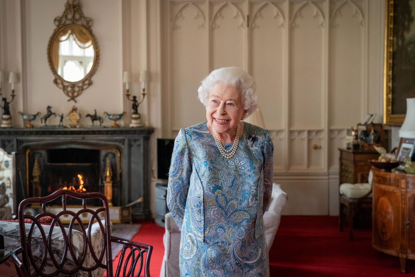 Queen Elizabeth at Windsor Castle in April 2022.