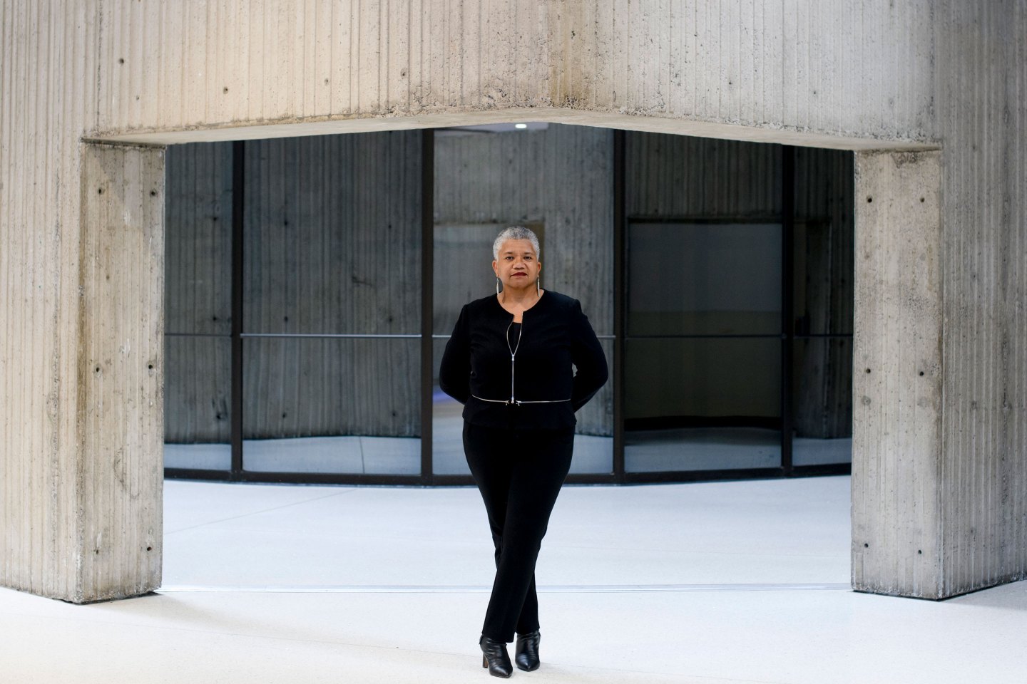 Telva McGruder, chief diversity, equity. and inclusion officer at General Motors, at the GM Renaissance Center in downtown Detroit.