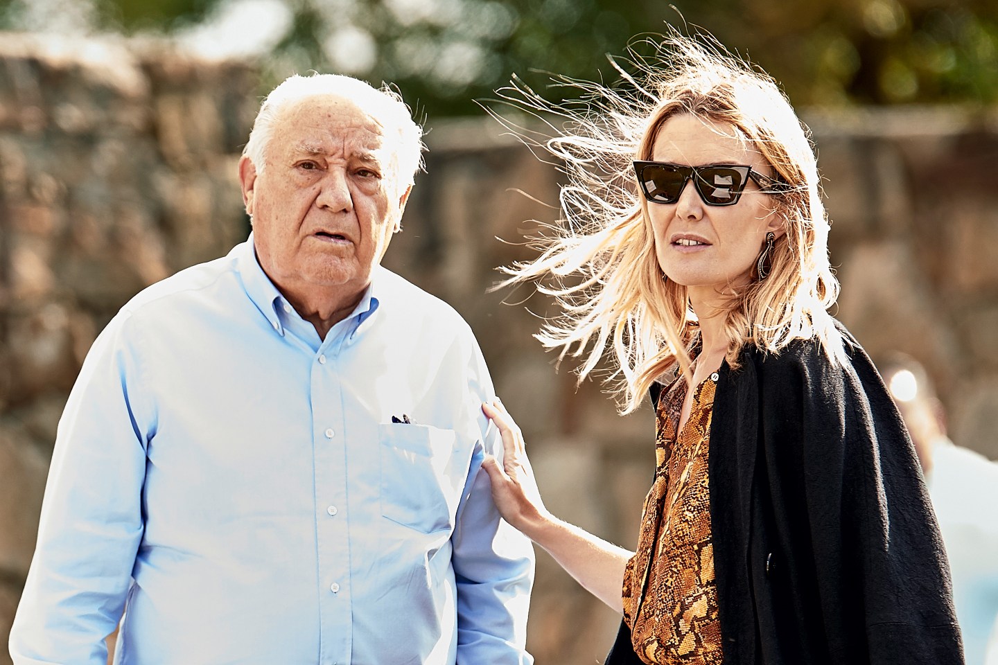 Inditex founder Amancio Ortega (left) and Marta Ortega