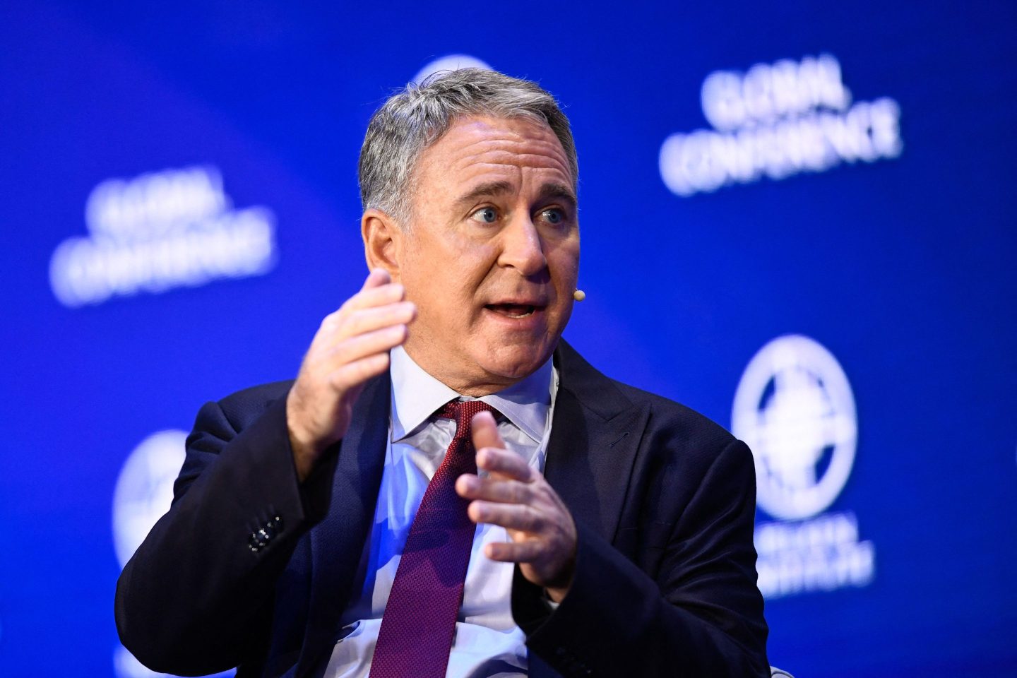 Ken Griffin, Founder and CEO, Citadel, speaks during the Milken Institute Global Conference in Beverly Hills, California, on May 2, 2022.