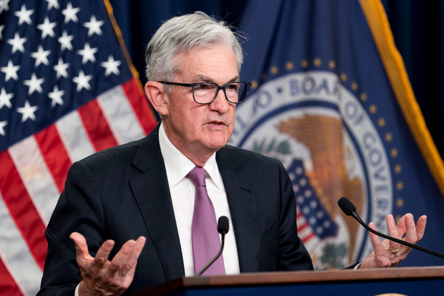 U.S. Federal Reserve Chair Jerome Powell attends a press conference in Washington, D.C., the United States, on July 27, 2022.