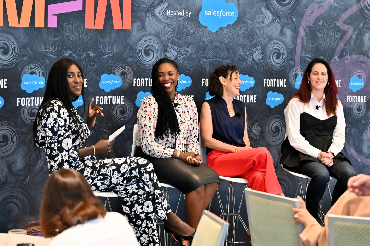 Leaders from Google, Salesforce, Credit Karma, and Wellesley College discuss nontraditional career paths at Fortune’s Most Powerful Women Summit in Laguna Niguel, Calif., Oct. 12, 2022.
