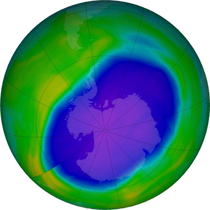 Ozone hole graphic