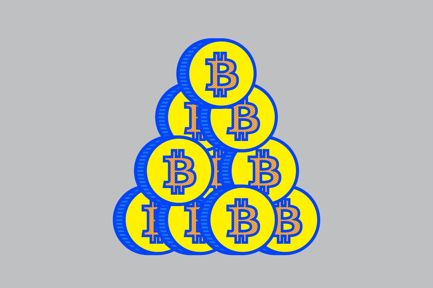 Artistic rendering of Bitcoin coins