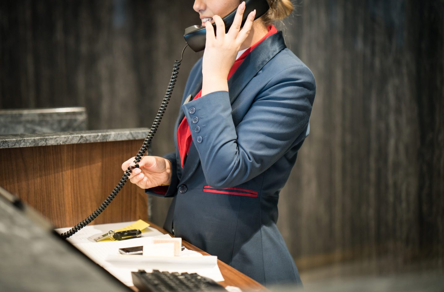 Hotel front desk employee