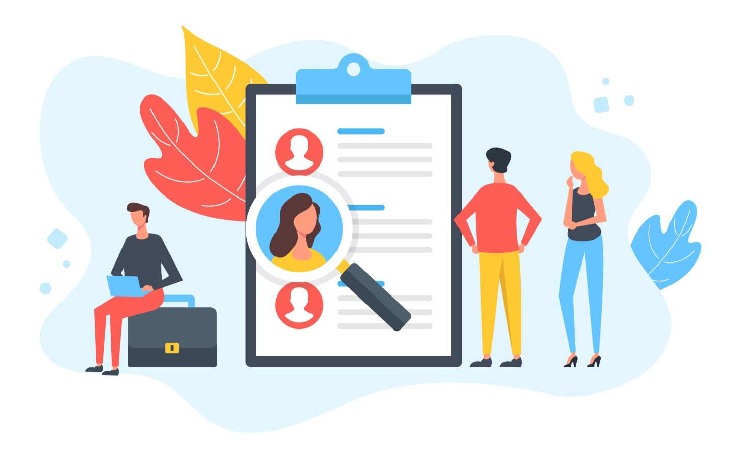 Job candidate search illustration