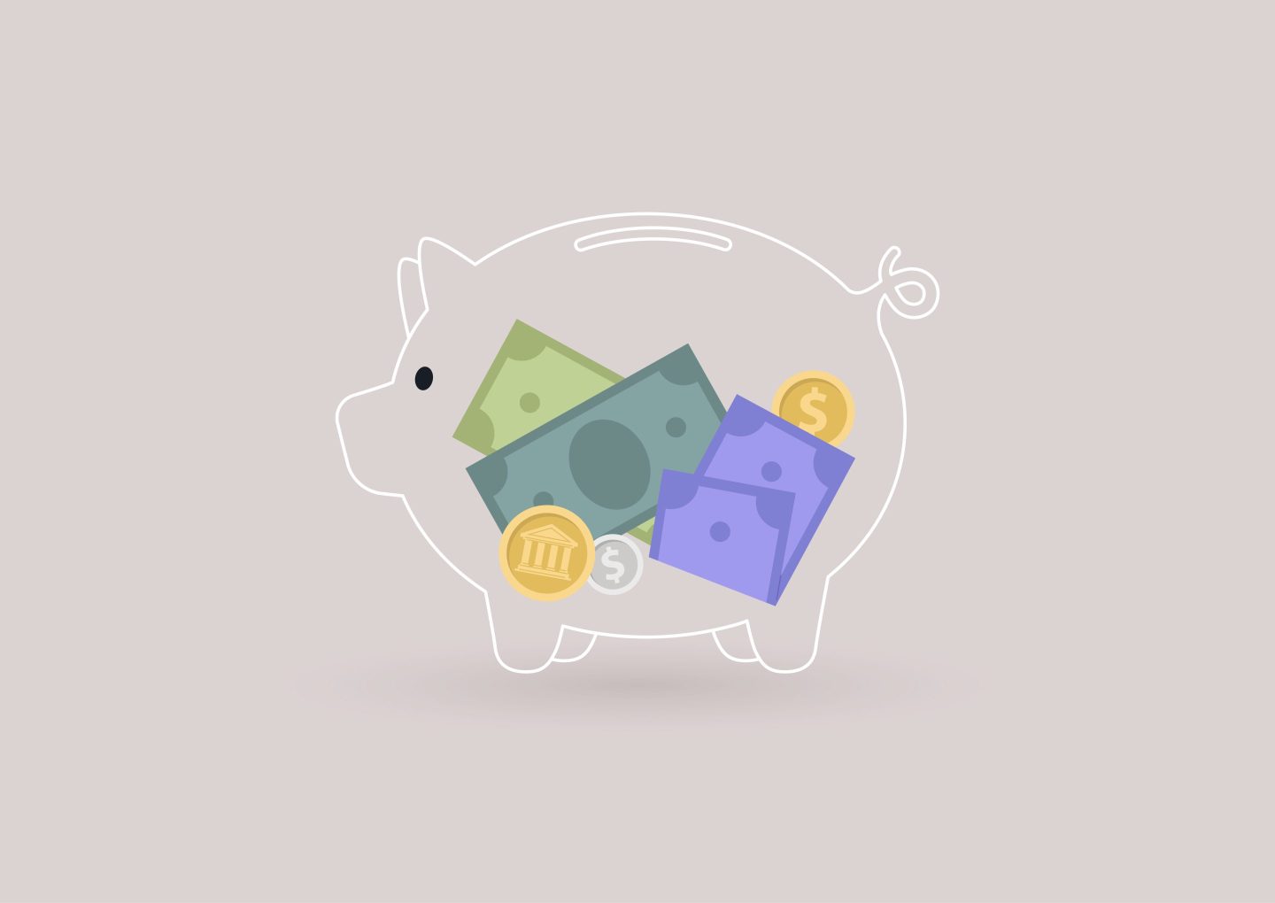 Piggy bank illustration