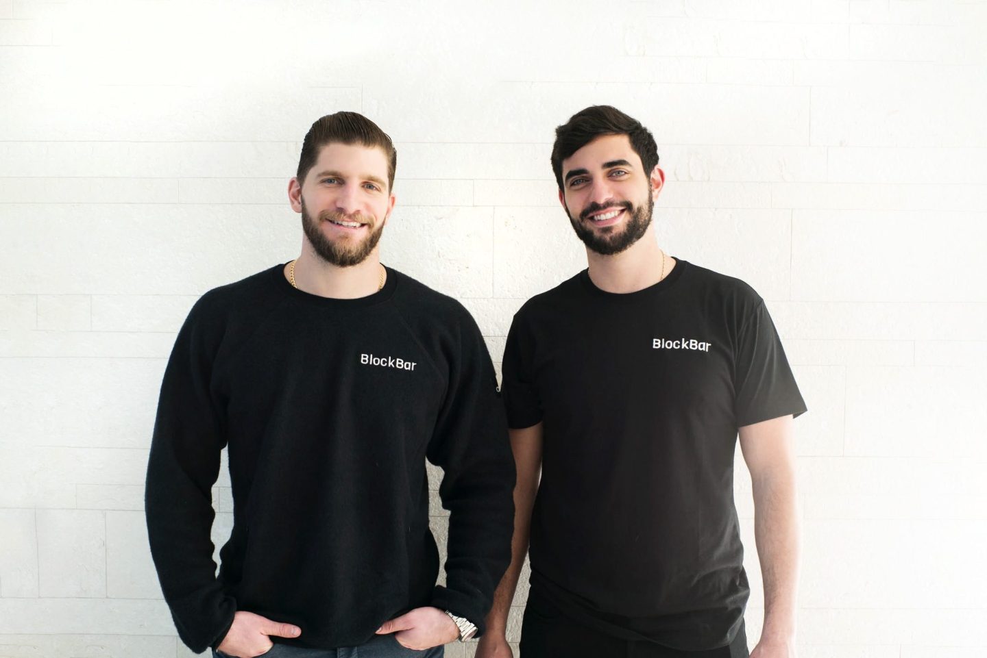 Co-founders Dov Falic (left) and Sam Falic started Blockbar to let people buy wine and spirits online as NFTs.