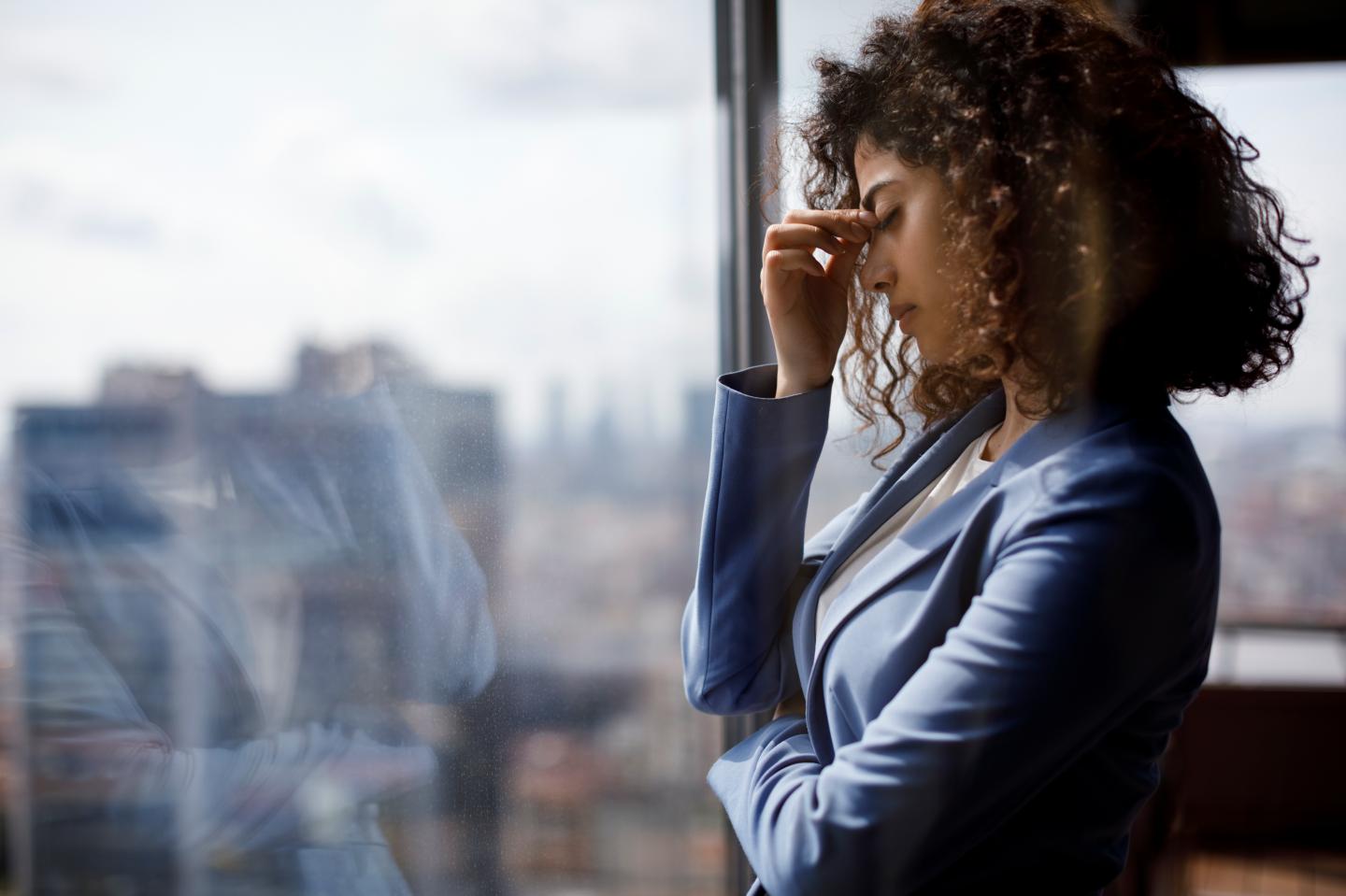 stressed businesswoman
