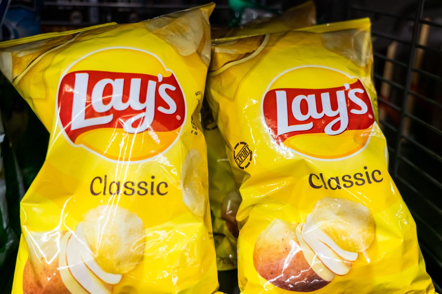 Bags of Lay's potato chips