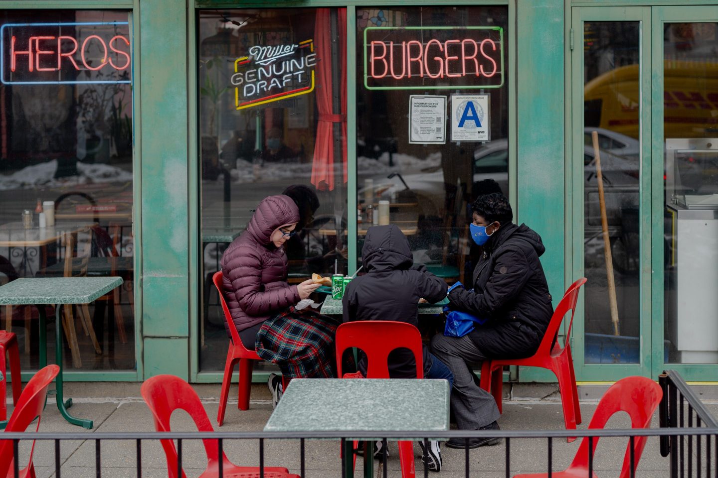 Photo of people eating at a restaurant.