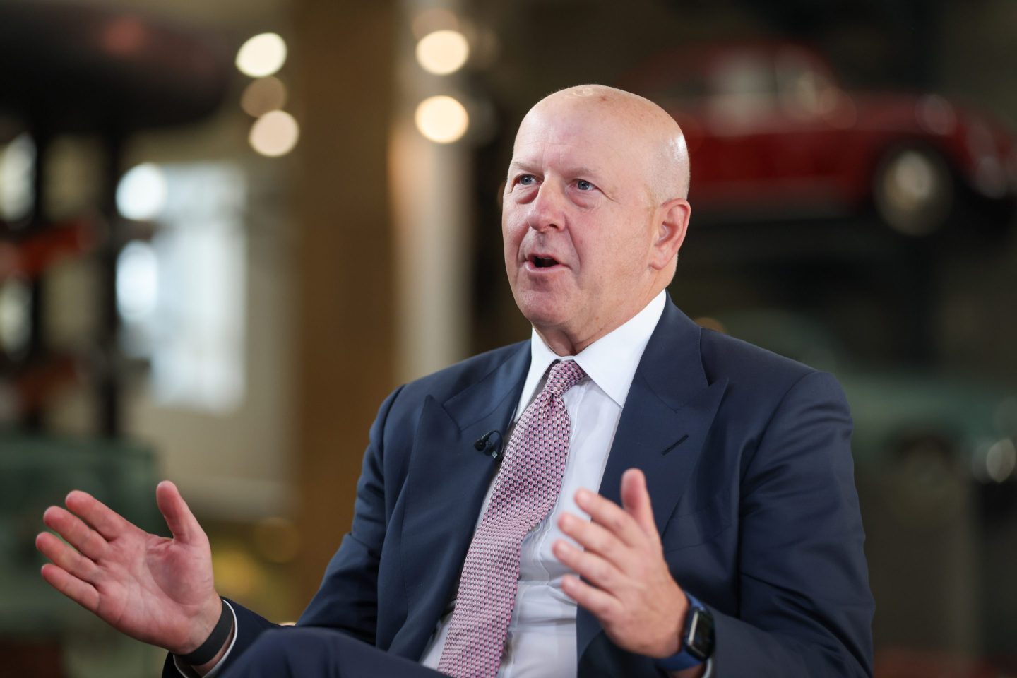 David Solomon, chief executive officer of Goldman Sachs Inc., speaking during a Bloomberg interview in 2021