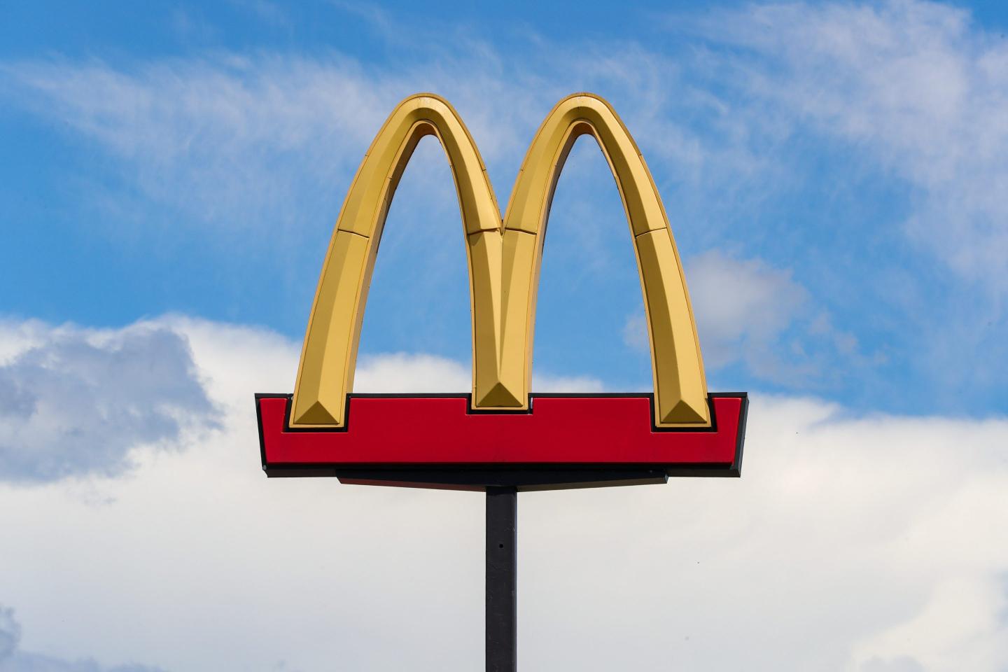 A McDonald's sign