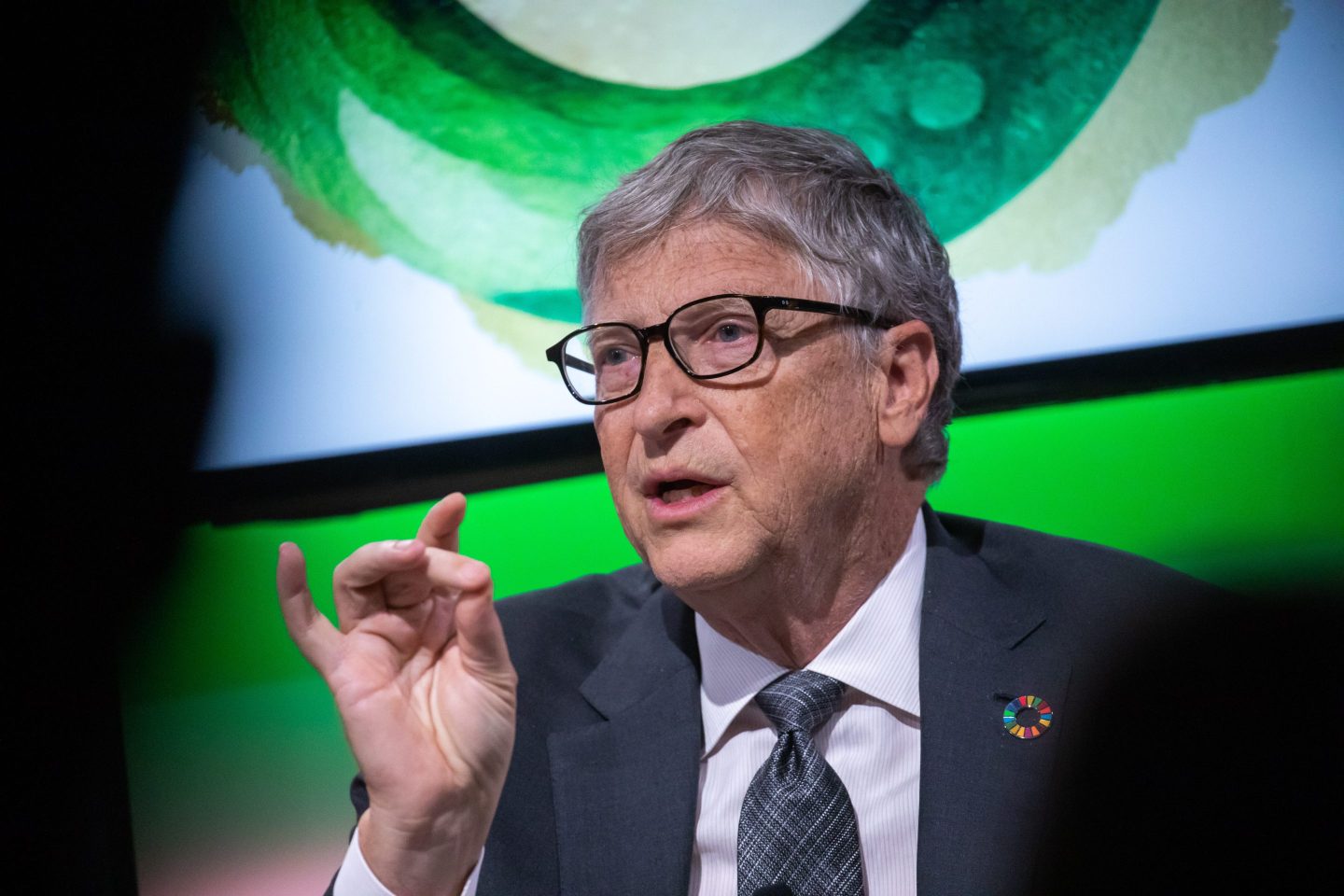 Bill Gates speaks during the Earthshot Prize Innovation Summit in New York