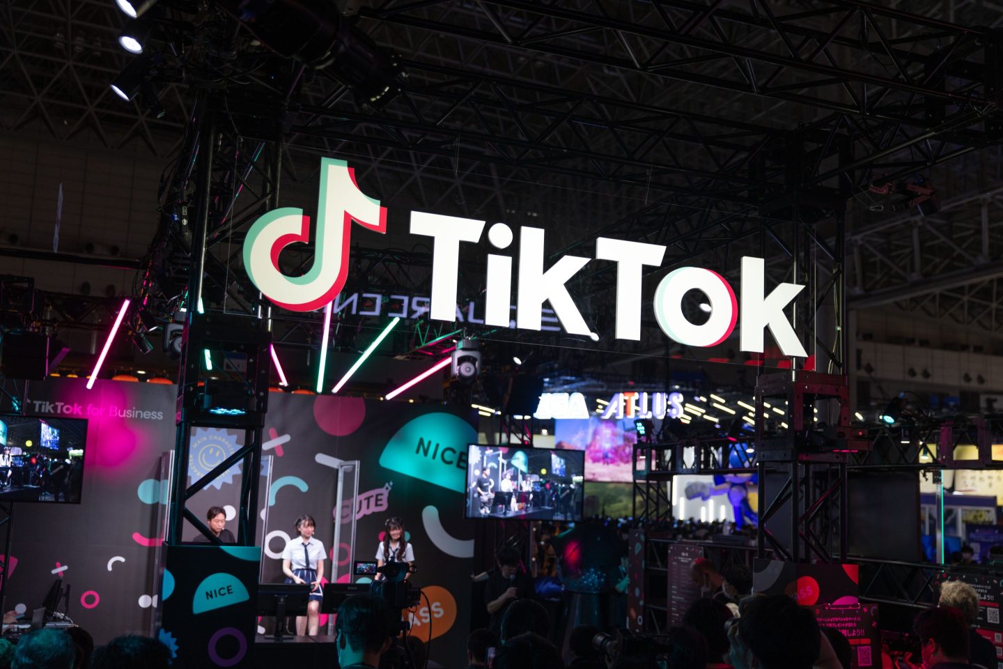 TikTok booth seen at Tokyo Game Show 2022