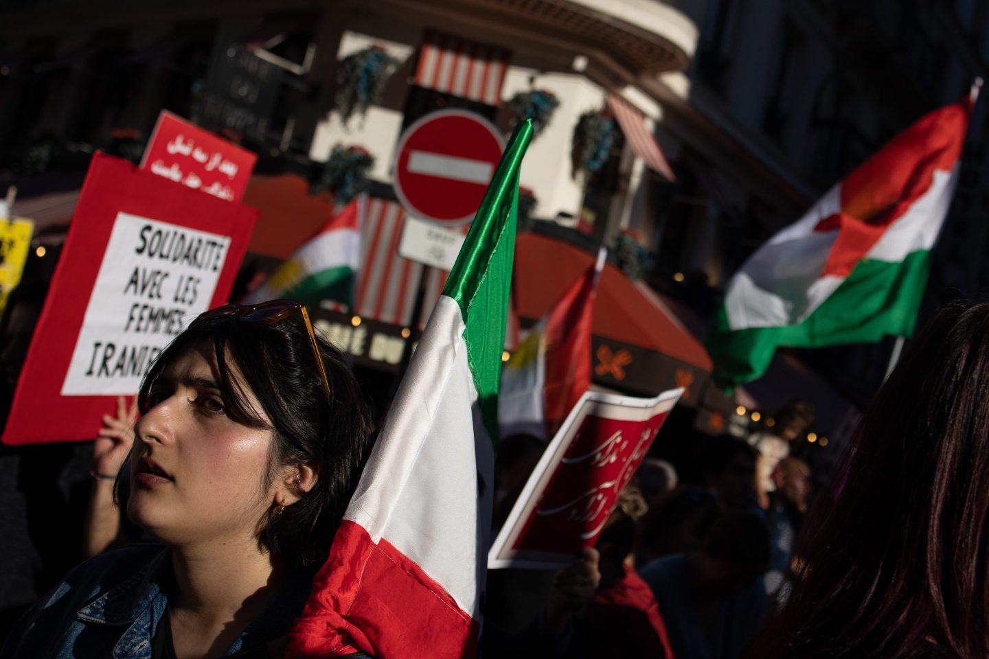Demonstration to support Iranian women