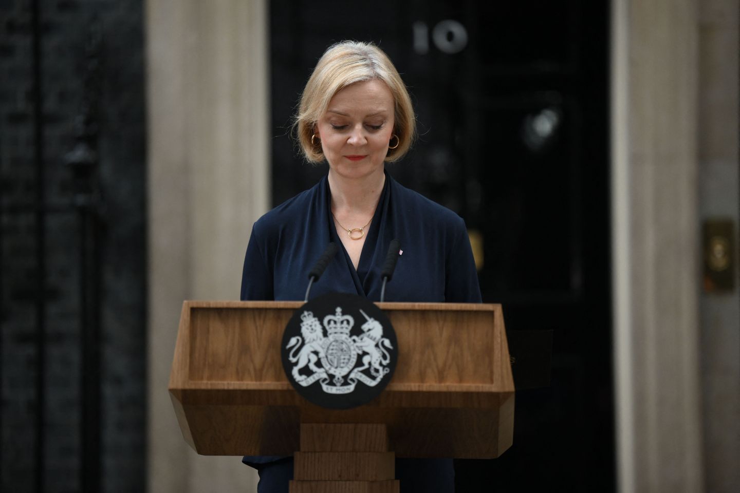 Liz Truss announces her resignation.