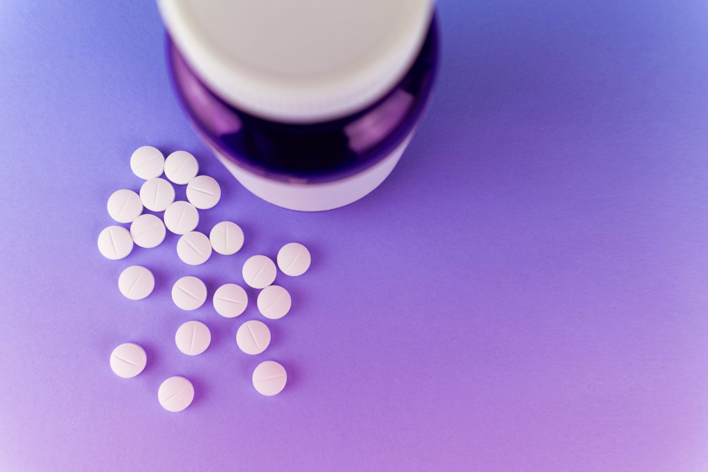 bottle with melatonin pills