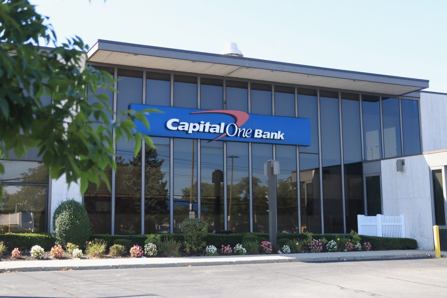 Outside view of Capital One office.