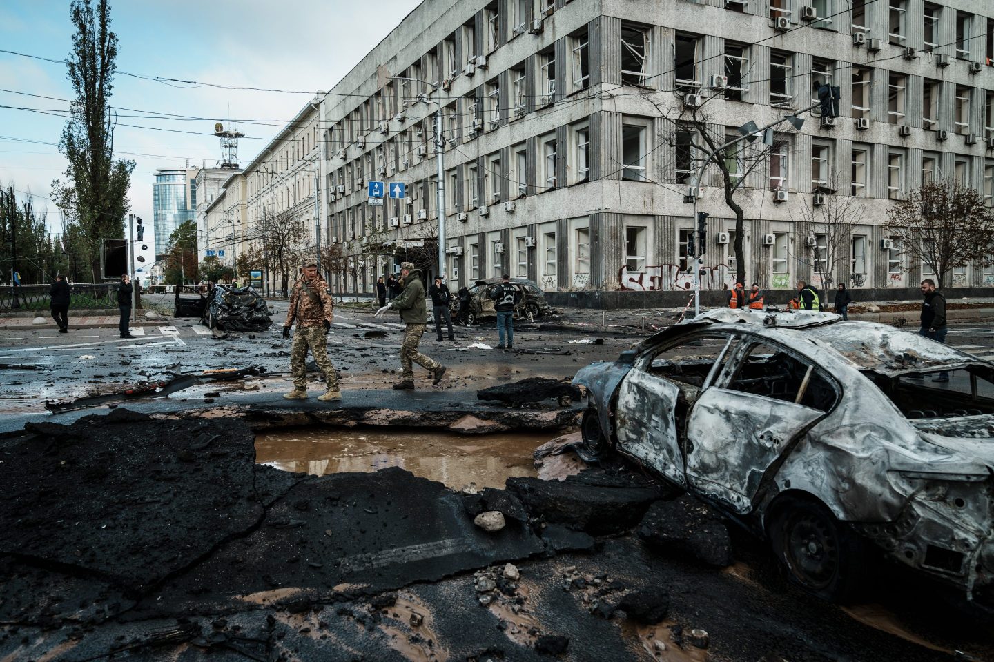 Ukraine after Russian airstrike