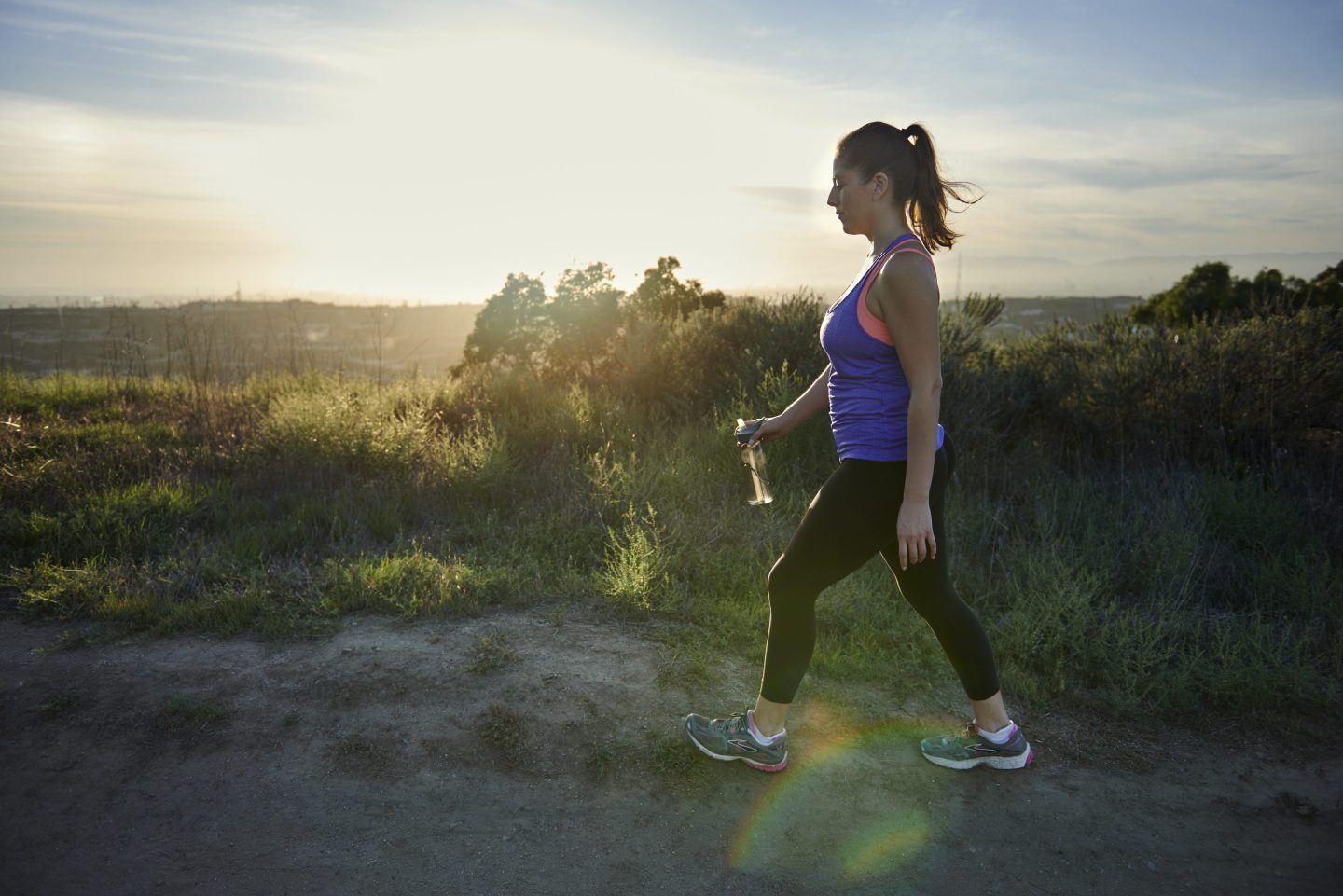 woman walking workout outside