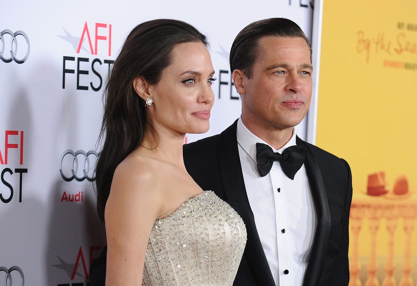 Angelina Jolie and Brad Pitt attend the premiere of "By the Sea" in 2015