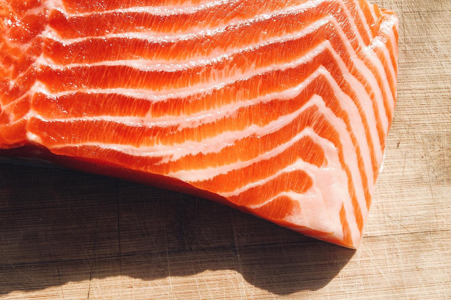 Closeup picture of salmon