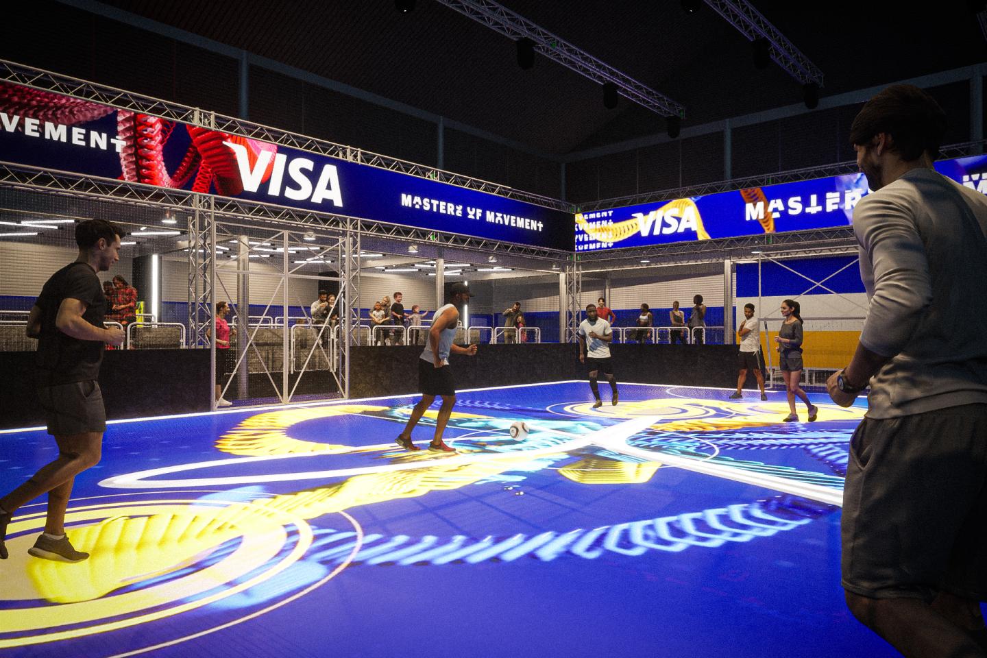 Interactive soccer pitch at the 2022 FIFA World Cup