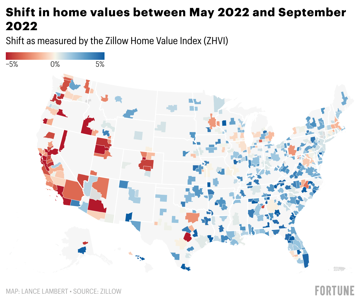 The Pandemic Housing Bust? This interactive map shows how fast home prices are shifting in regional housing markets