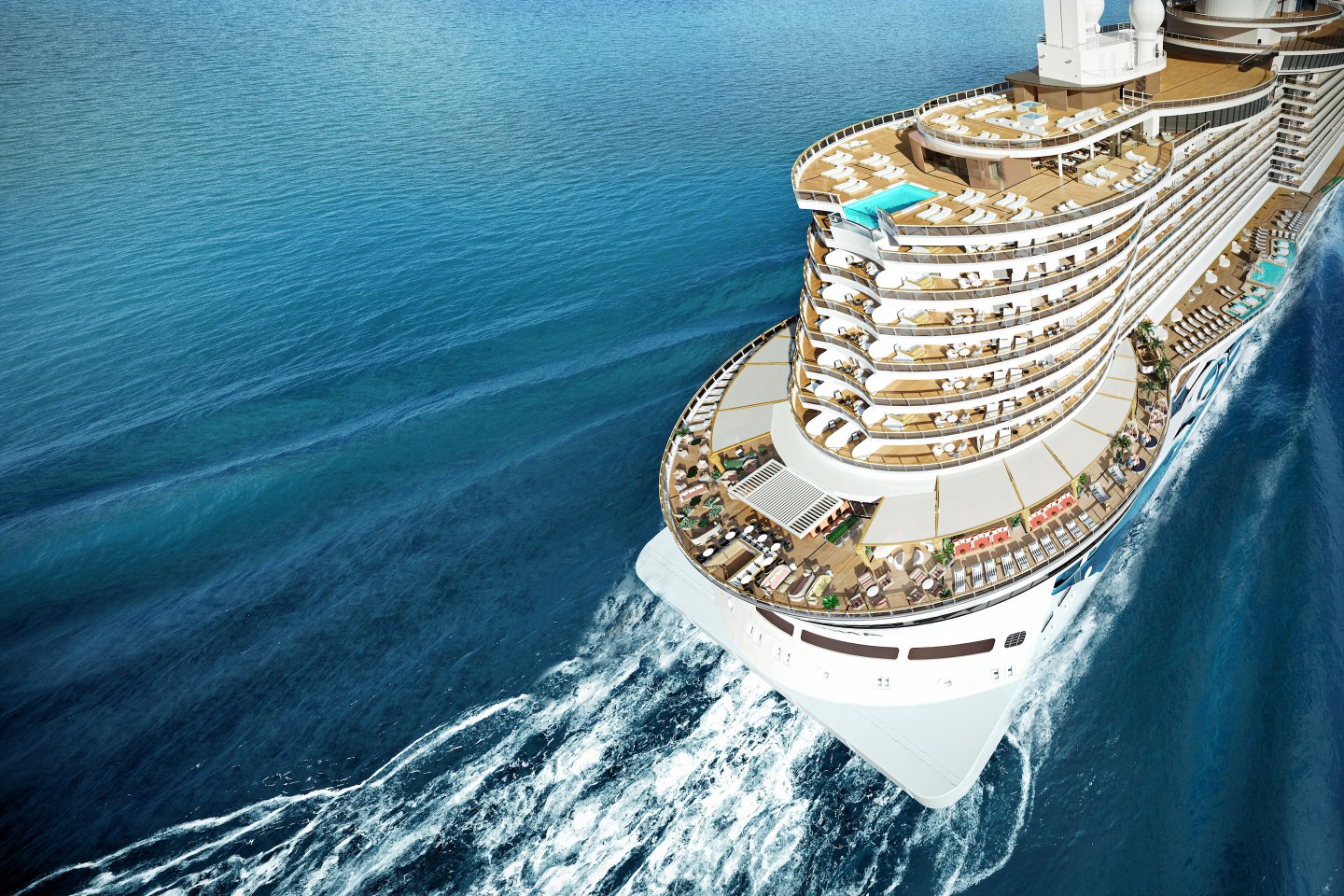 Completed in 2022, the Norwegian Prima can welcome upwards of 3,100 guests.