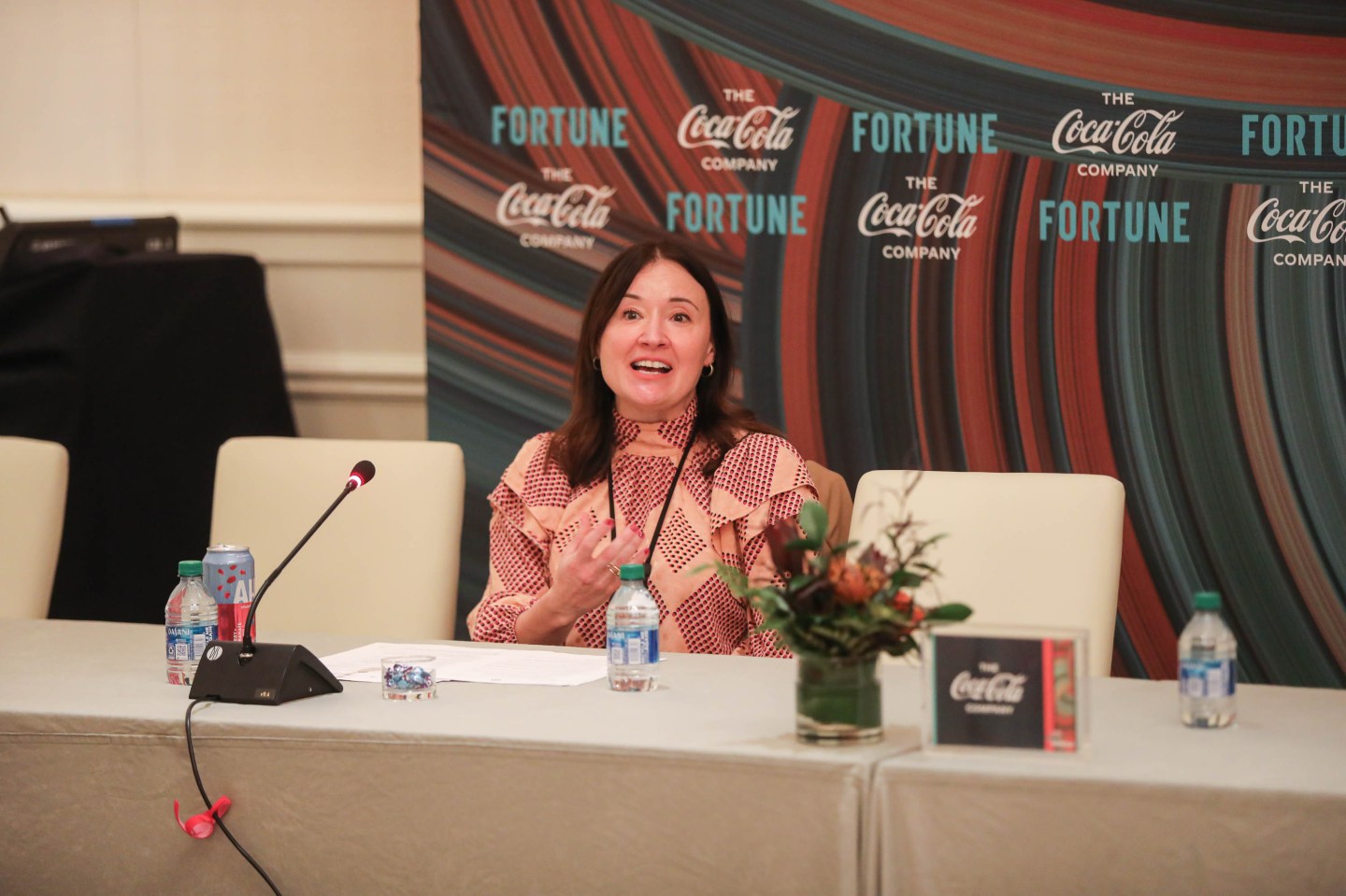 Amanda Nusz, senior vice president of corporate responsibility at Target, speaks at Fortune's Impact Initiative summit in Atlanta, Ga. on Nov. 29, 2022.