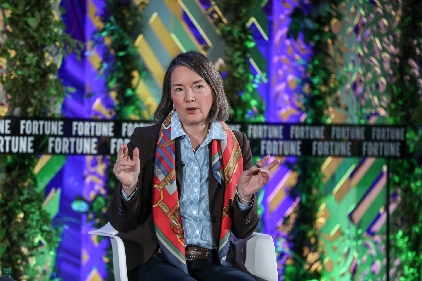 Kathleen McLaughlin, executive vice president and chief sustainability officer at Walmart, speaks at Fortune's Impact Initiative summit in Atlanta, Ga. on Nov. 30, 2022.