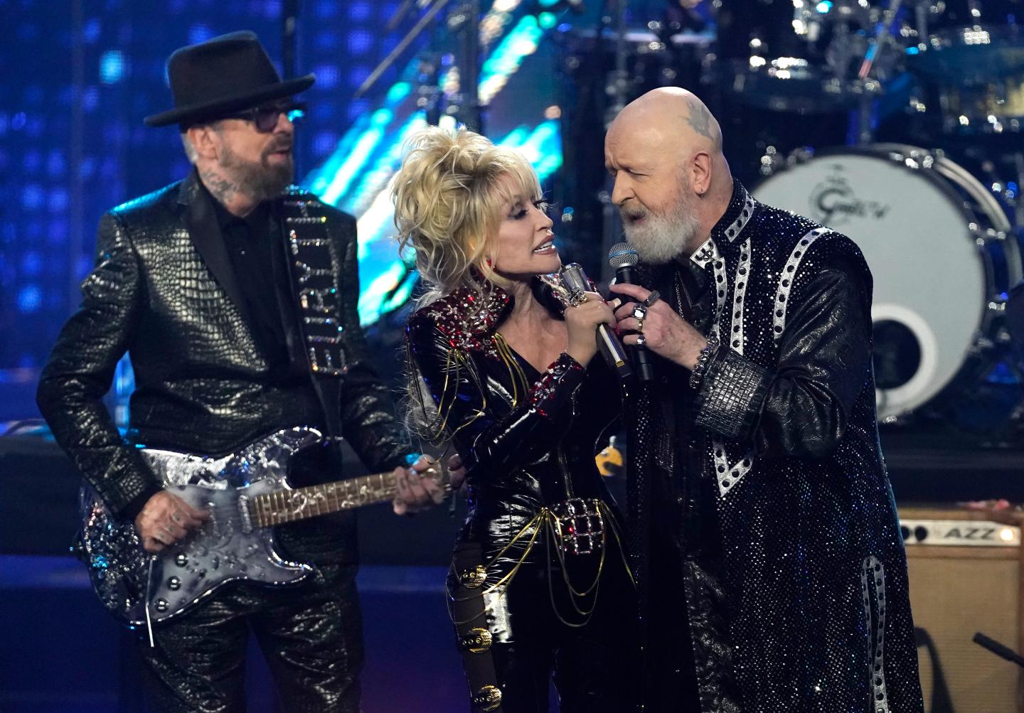 Dave Stewart, Dolly Parton and Rob Halford