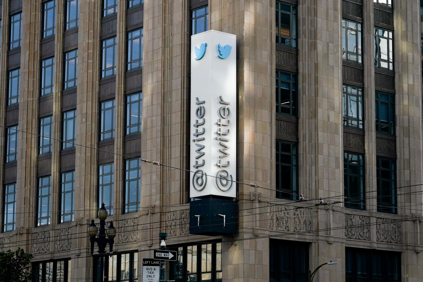 Twitter headquarters is shown in San Francisco on Nov. 4, 2022.