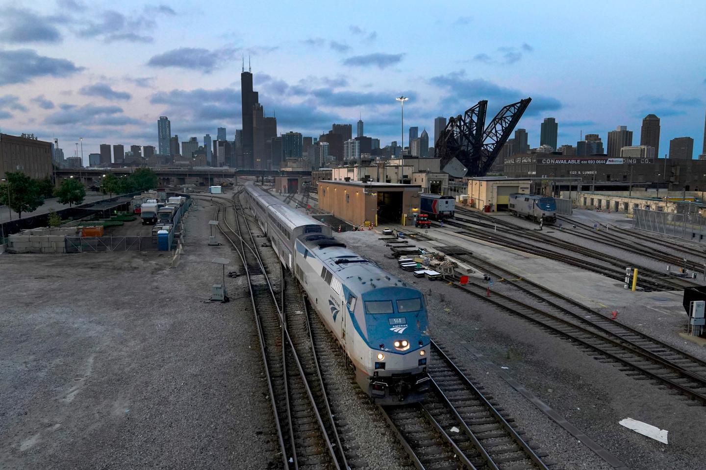 An Amtrak passenger train