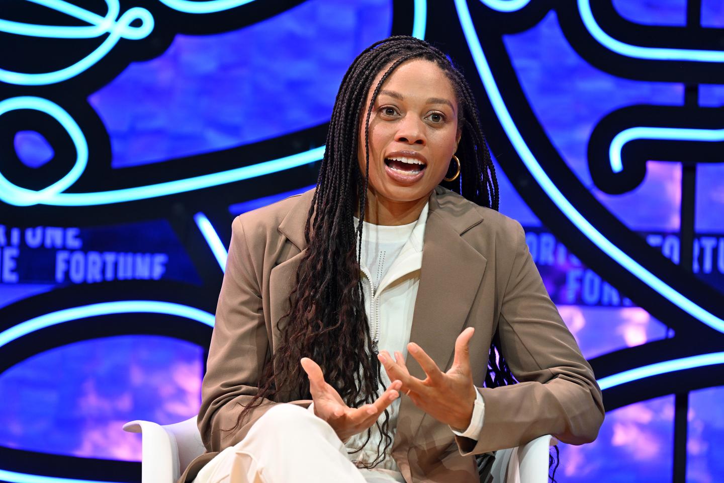 After a ‘disrespectful’ exit from Nike during her pregnancy, America’s record Olympian has found home with Athleta: ‘They’re like my big sister’