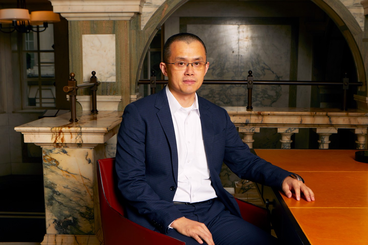 Changpeng Zhao "CZ" CEO of Binance, photographed on Mar. 4, 2022, at the Rosewood Hotel in London.