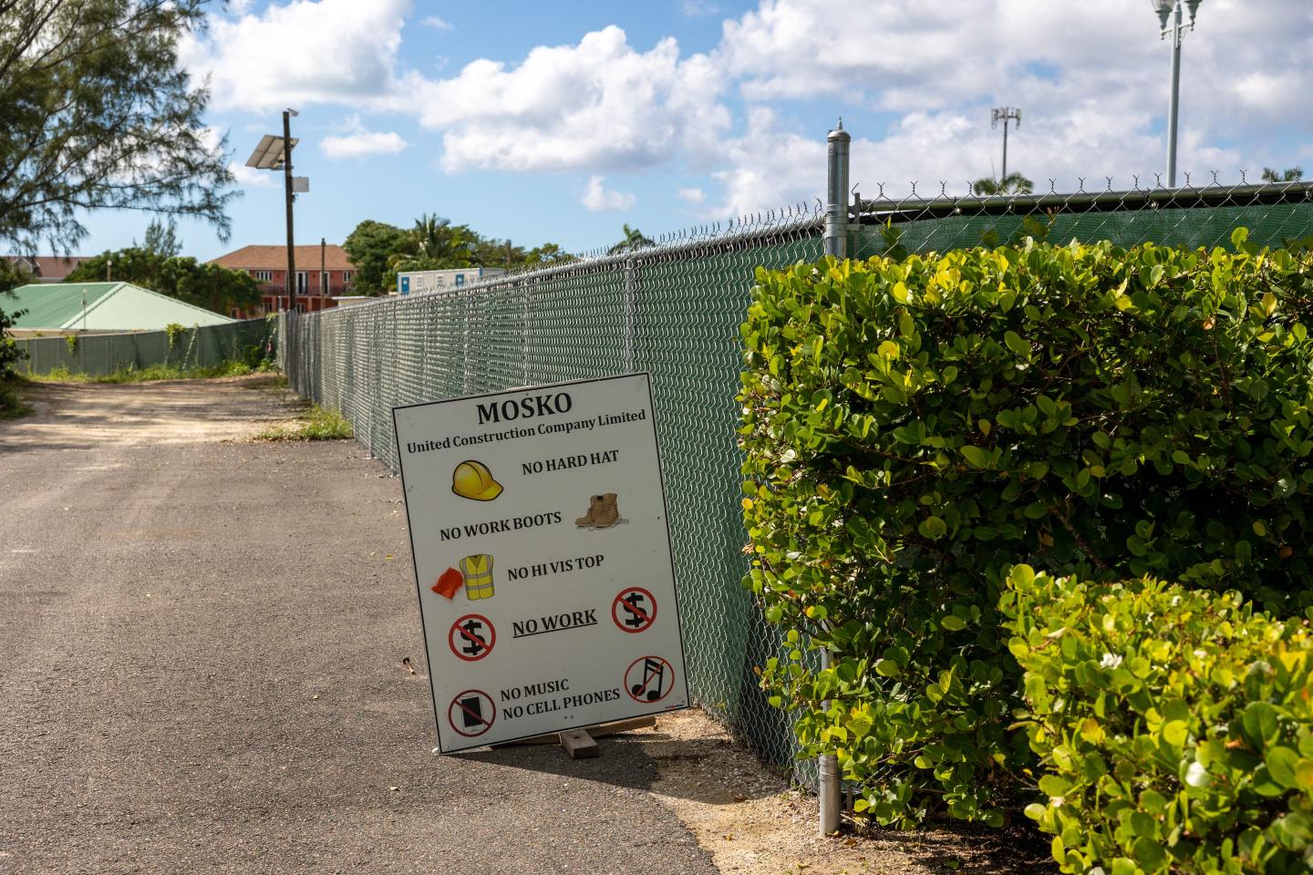 The abandoned worksite for the planned FTX headquarters in the Bahamas.