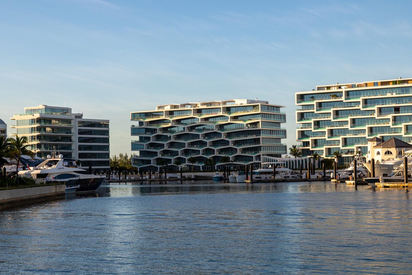 The marina at the luxury Albany resort, the location of Sam Bankman-Fried's penthouse