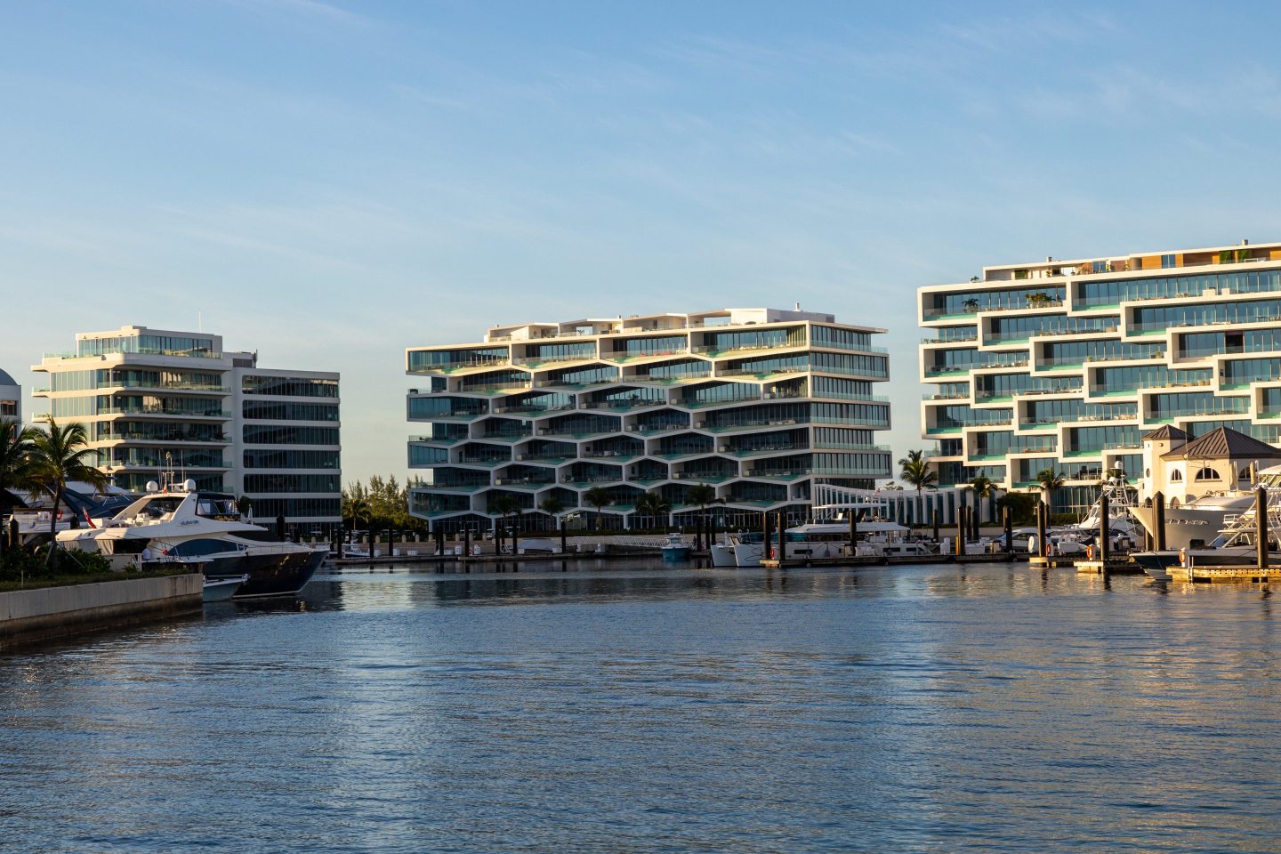 The marina at the luxury Albany resort, the location of Sam Bankman-Fried's penthouse